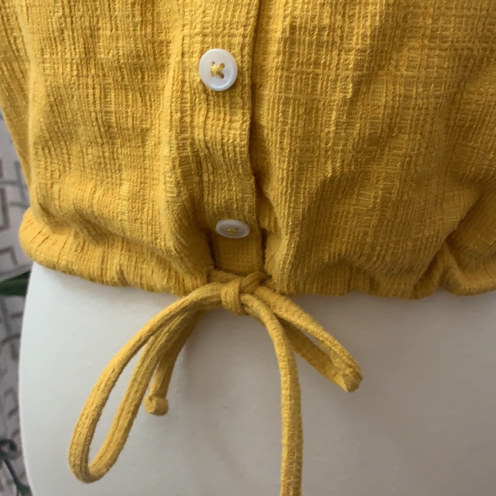 💛HP💛 Madewell Texture & Thread button up top Size Medium EUC - Picture 7 of 15